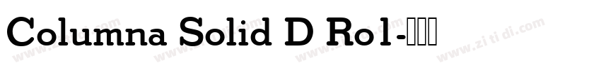 Columna Solid D Ro1字体转换